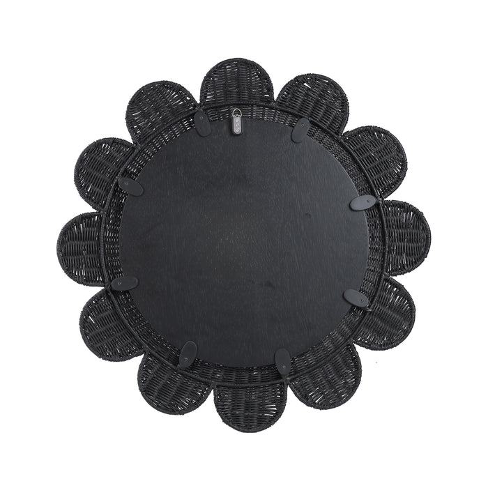 Coralie 33.4" Rattan Round Wall Mirror - Home And Beyond