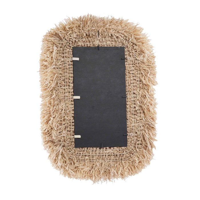 Palm 29.6"x43.4" Natural Sisal Rectangular Wall Mirror - Home And Beyond