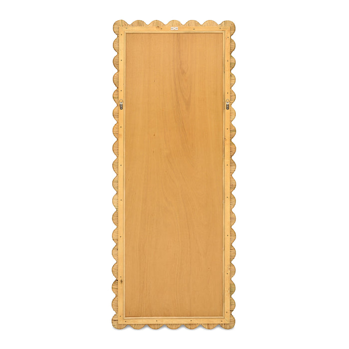 Bama 29.1" x 75" Long Natural Rattan Wall Mirror - Home And Beyond