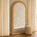 Bama 48" x 79" Jumbo Natural Rattan Arched Wall Mirror - Home And Beyond