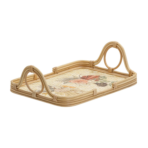 Corey Floral Bamboo Tray - Home And Beyond