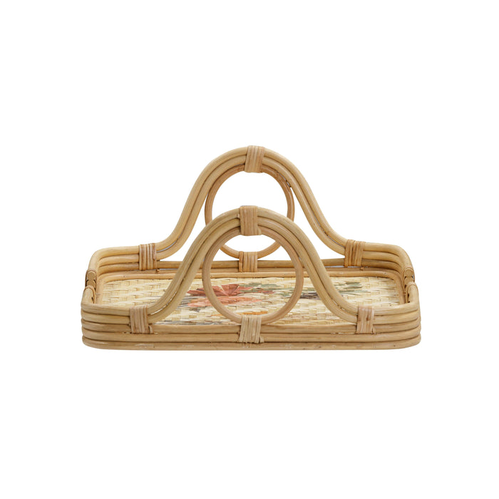 Corey Floral Bamboo Tray - Home And Beyond