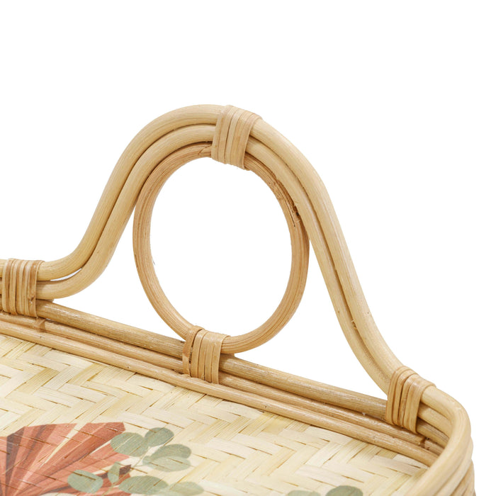 Corey Floral Bamboo Tray - Home And Beyond