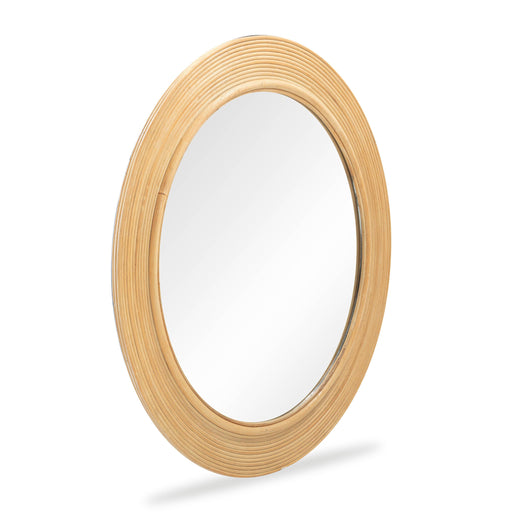 Tanya 43.5" Rattan Round Wall Mirror - Home And Beyond