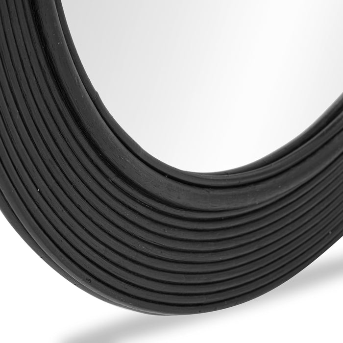 Tanya 43.5" Rattan Round Wall Mirror - Home And Beyond