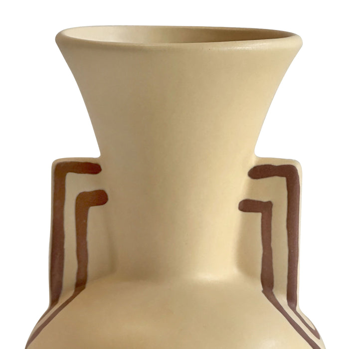 Ceramic Line Art Trumpeter Vase - Home And Beyond