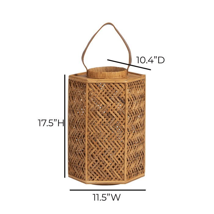 Andi Natural Rattan Lantern - Home And Beyond