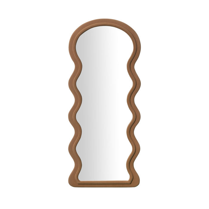 Rhodes Cinnamon Velvet 70 inch Floor Mirror - Home And Beyond