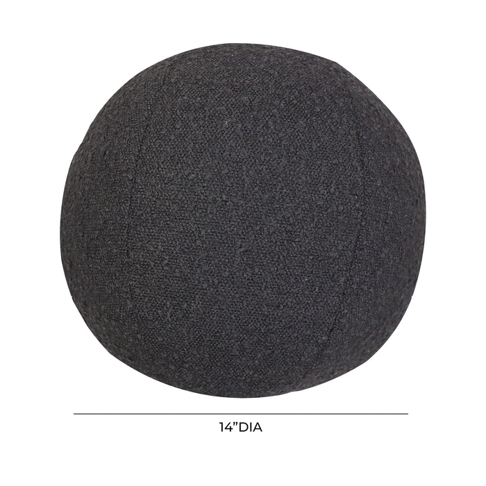 Boba Black Boucle 14 inch Pillow - Home And Beyond