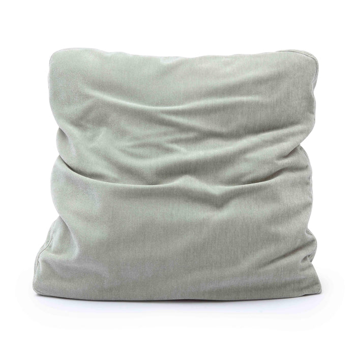 Tipsy Mint Green Upcycled Chenille 20 x 20 inch Square Floppy Pillow - Home And Beyond