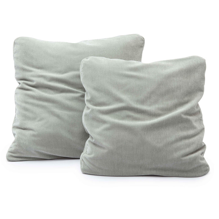 Tipsy Mint Green Upcycled Chenille 20 x 20 inch Square Floppy Pillow - Home And Beyond