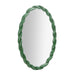 Agnes Forest Green Glossy Oval Mirror - Home And Beyond