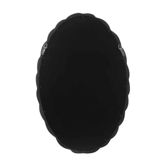 Agnes Forest Green Glossy Oval Mirror - Home And Beyond