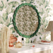 Agnes Forest Green Glossy Round Mirror - Home And Beyond