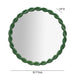 Agnes Forest Green Glossy Round Mirror - Home And Beyond