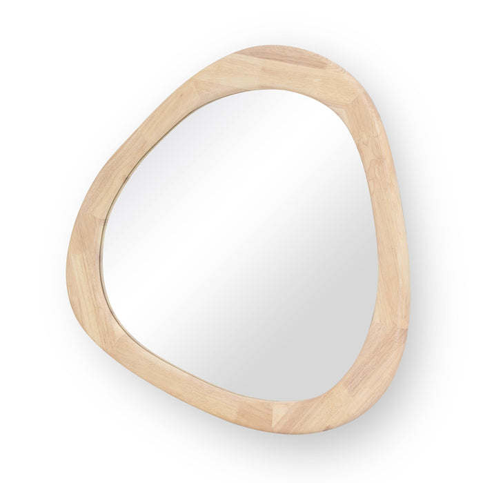 Klaryss Natural Wood Triangular Mirror - Home And Beyond