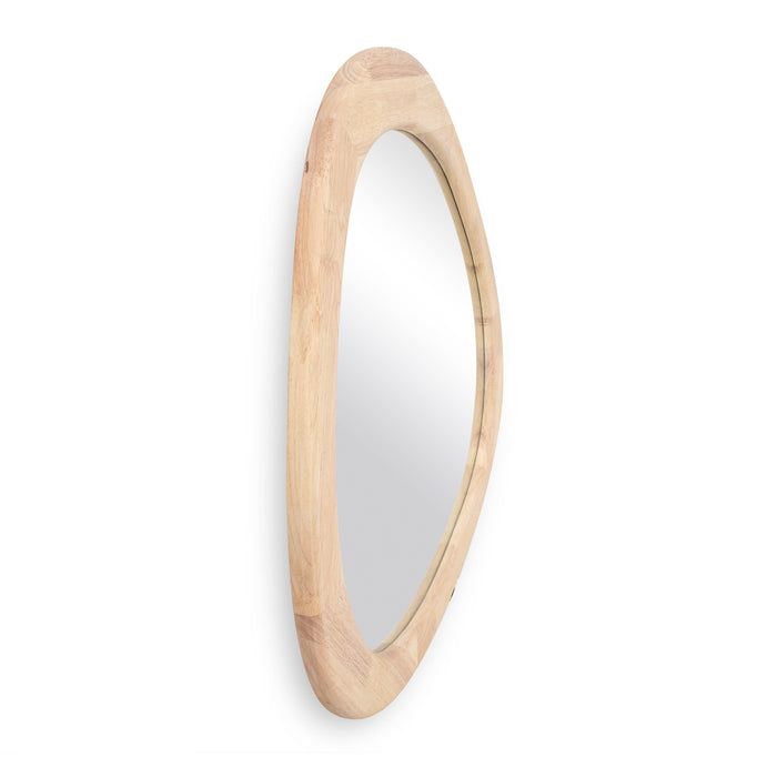 Klaryss Natural Wood Triangular Mirror - Home And Beyond
