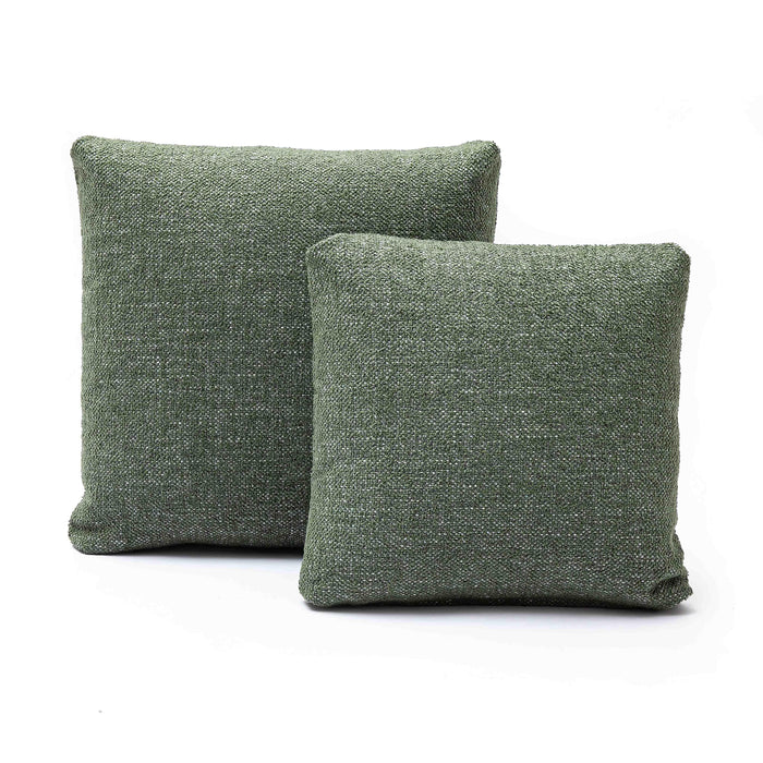 Malolo Green Basketweave 20 inch Square Vegan-Down Pillow - Home And Beyond