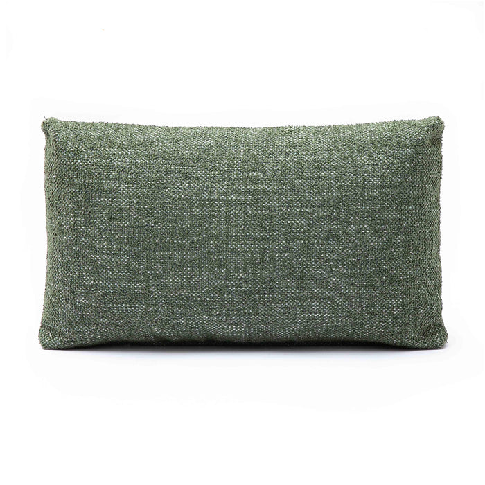 Malolo Green Basketweave 20 x 12 inch Rectangular Vegan-Down Pillow - Home And Beyond