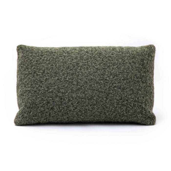 Malolo Green Long Mohair 20 x12 inch Rectangular Vegan-Down Pillow - COVER - Home And Beyond