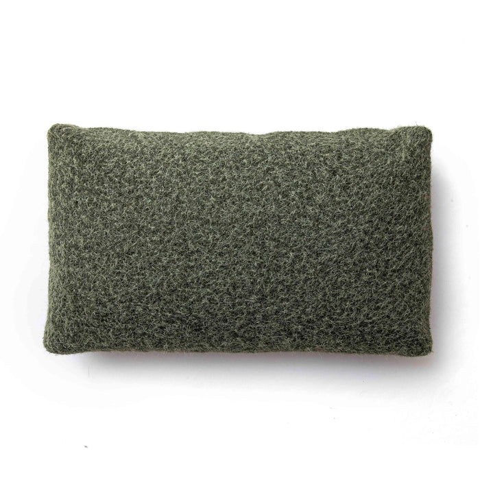 Malolo Green Long Mohair 20 x12 inch Rectangular Vegan-Down Pillow - COVER - Home And Beyond