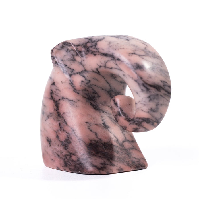 Marble Pink Elephant Statue - Home And Beyond