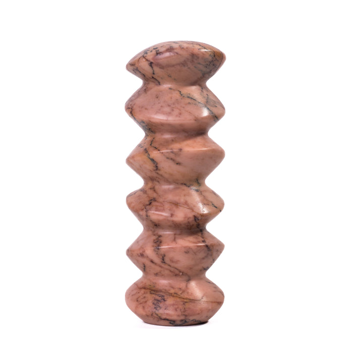 Marble Sunset Pink Cairn Tall Decorative Object - Home And Beyond