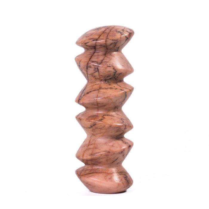 Marble Sunset Pink Cairn Tall Decorative Object - Home And Beyond