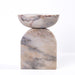Marble White Brown Balanced Candle Holder - Home And Beyond