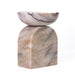 Marble White Brown Balanced Candle Holder - Home And Beyond