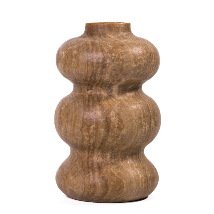 Marble Dark Onyx Swell Decorative Vase - Home And Beyond