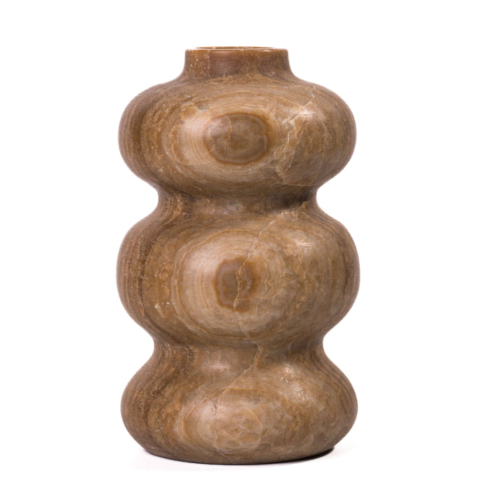 Marble Dark Onyx Swell Decorative Vase - Home And Beyond