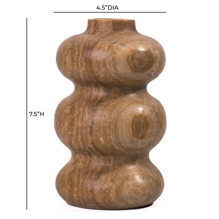 Marble Dark Onyx Swell Decorative Vase - Home And Beyond