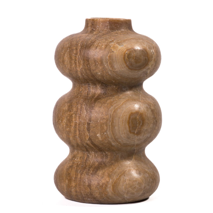 Marble Dark Onyx Swell Decorative Vase - Home And Beyond