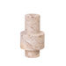 Natural Travertine Turned Candle Holder - Home And Beyond