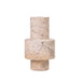 Natural Travertine Turned Candle Holder - Home And Beyond