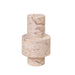 Natural Travertine Turned Candle Holder - Home And Beyond