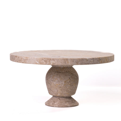 Natural Travertine Cake Stand - Home And Beyond