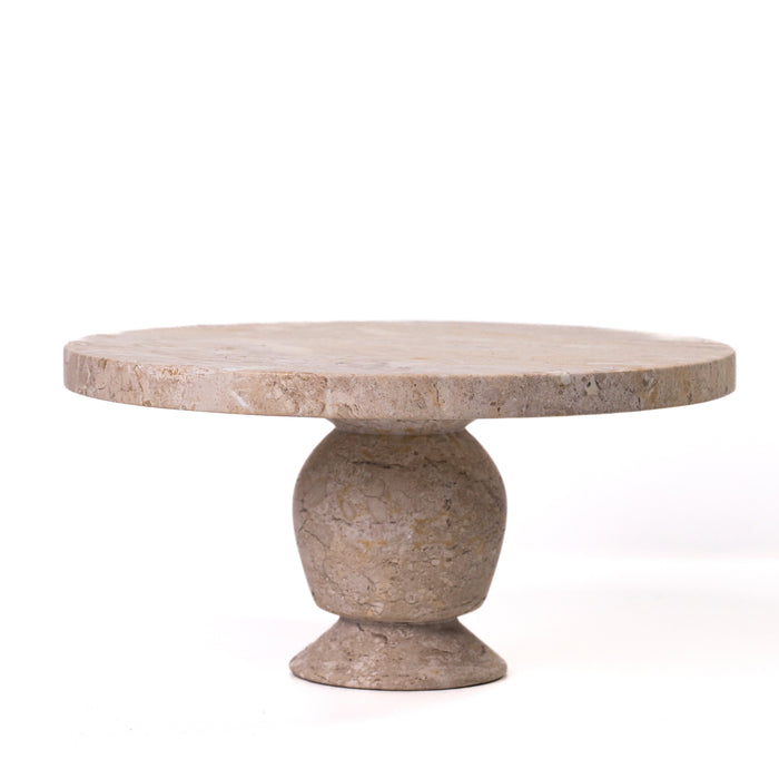 Natural Travertine Cake Stand - Home And Beyond