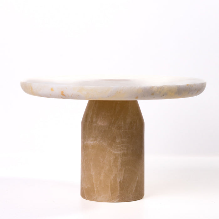 Yellow Onyx Marble Cakestand - Home And Beyond