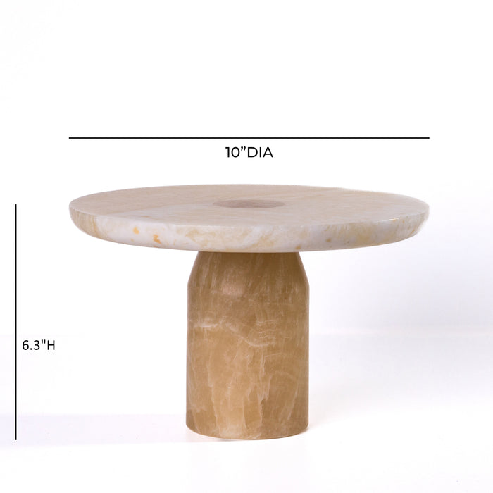 Yellow Onyx Marble Cakestand - Home And Beyond