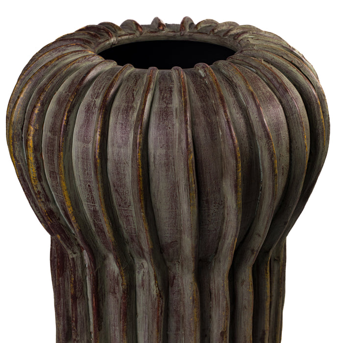Visha Grey Green Terracotta Decorative Vase - Home And Beyond