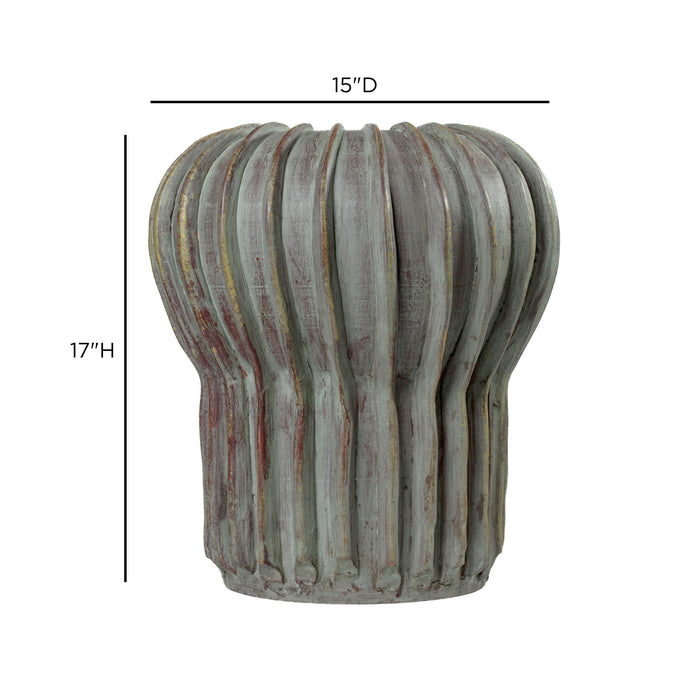 Visha Cream and Blue Terracotta Decorative Vase