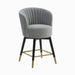 Liana Grey Velvet Swivel Stool - Home And Beyond