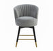 Liana Grey Velvet Swivel Stool - Home And Beyond