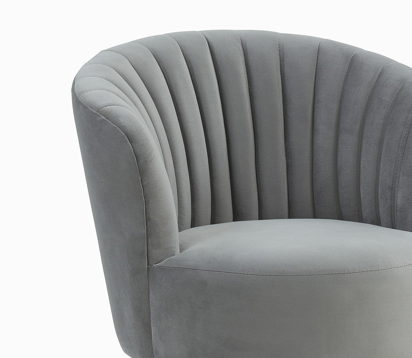 Liana Grey Velvet Swivel Stool - Home And Beyond