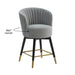 Liana Grey Velvet Swivel Stool - Home And Beyond
