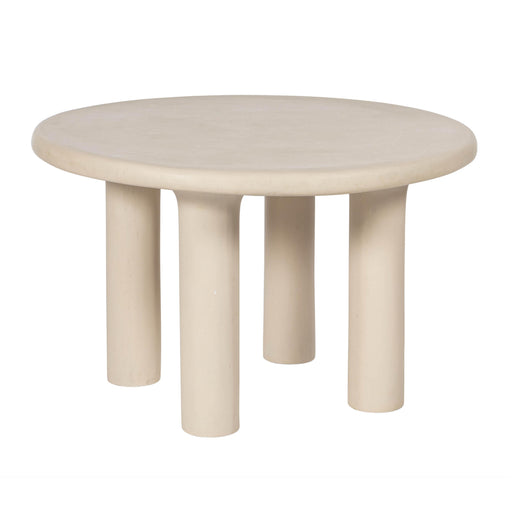 Barbara Cream Textured Indoor / Outdoor 47 inch Round Dining Table - Home And Beyond