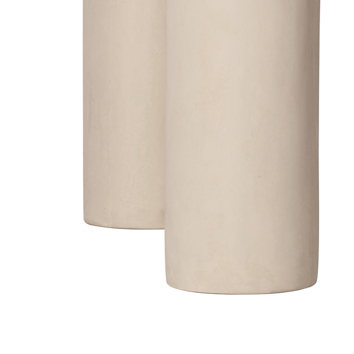 Barbara Cream Textured Indoor / Outdoor 47 inch Round Dining Table - Home And Beyond