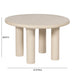 Barbara Cream Textured Indoor / Outdoor 47 inch Round Dining Table - Home And Beyond